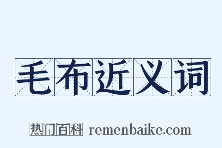 毛布近义词是什么意思的图片